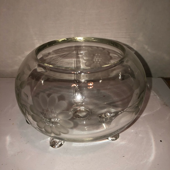 Vintage WJ Hughes cornflower pattern, 1950s, three foot bowl to display flowers. - Picture 1 of 6